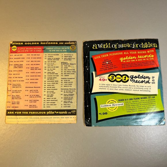 LITTLE GOLDEN RECORDS Huckleberry Hound & His Friends (45 RPM) AND Huckleberry H - Picture 4 of 12